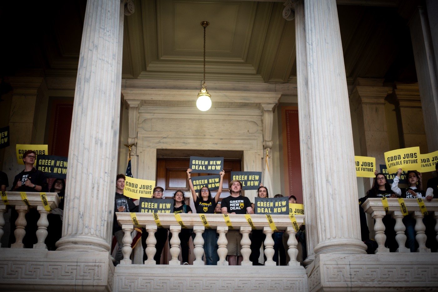 Sunrise Movement Klimaatactivisten in Boston