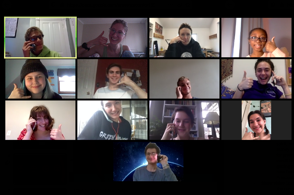 A screenshoot of an online phonebanking shift for Jamaal Bowman