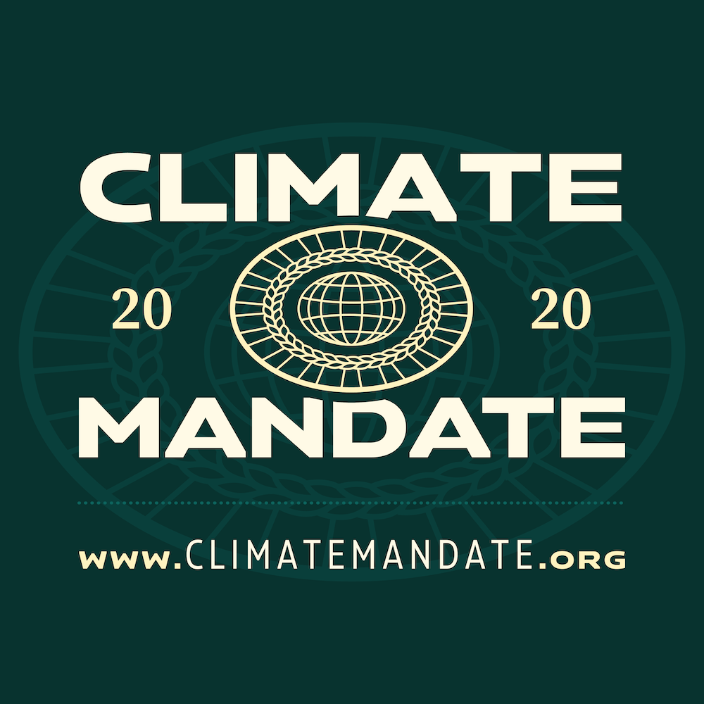 Sitio web de Sunrise Climate Mandate green FB IG