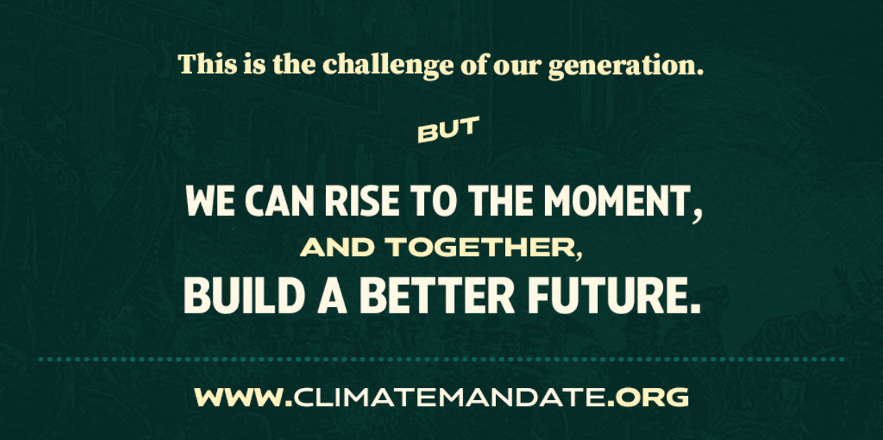 Banner voor het genereren van klimaatmandaat