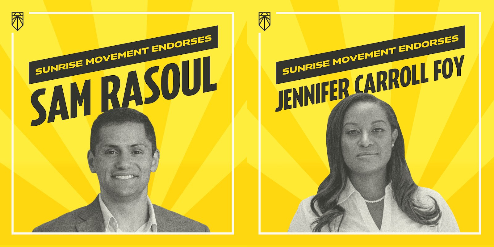 Sunrise approuvant les candidats de Virginie Jennifer Carroll Foy et Sam Rasoul