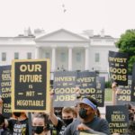 Sunrise protesters outside the White House fight for the CCC