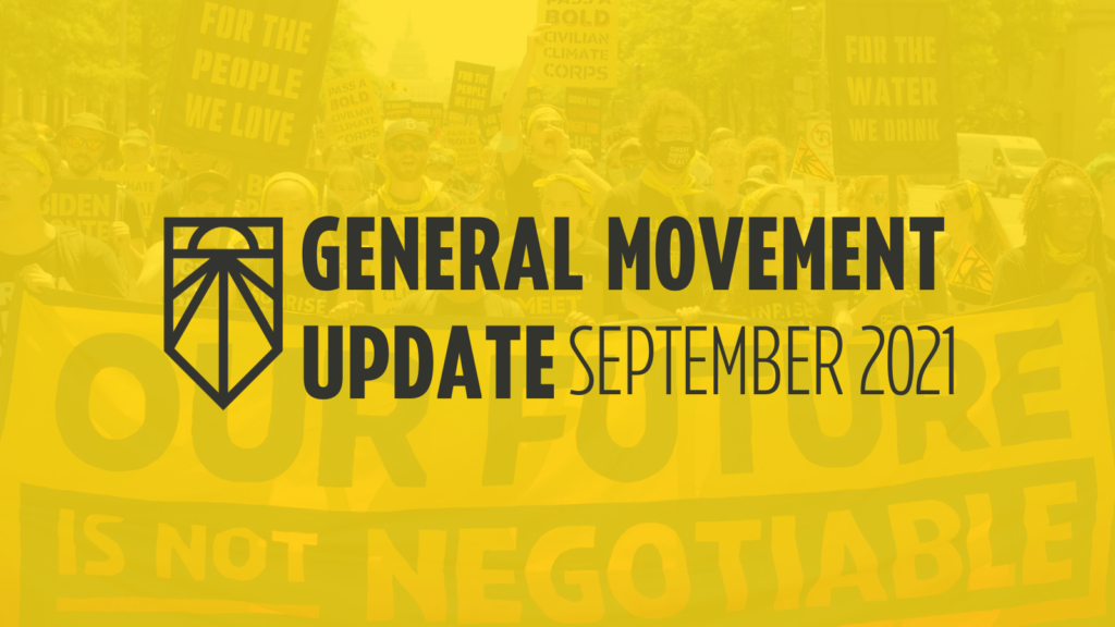 Atualização geral do movimento em setembro de 2021