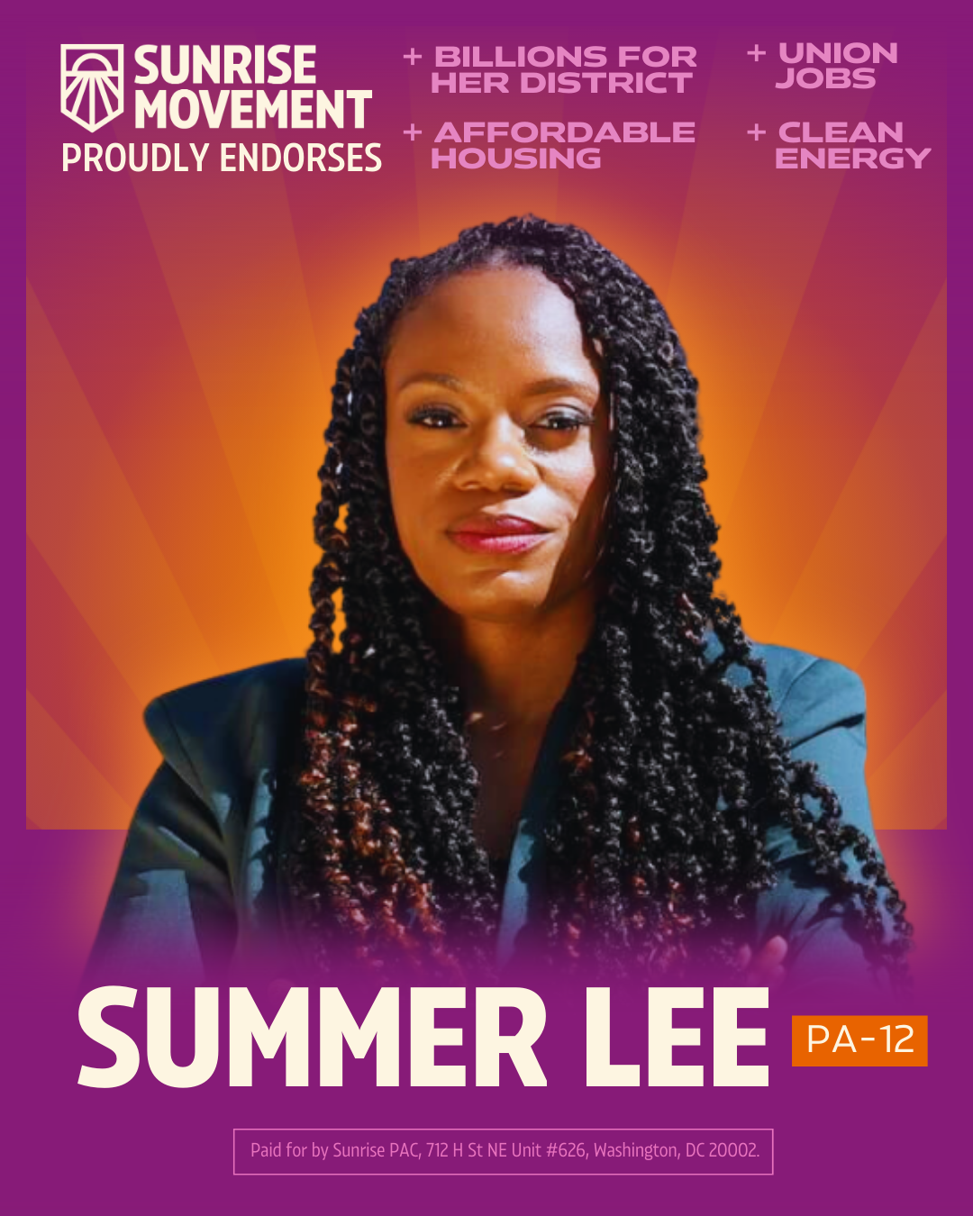 Sunrise approuve Summer Lee