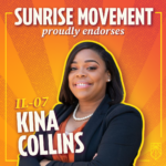 Sunrise Movement proudly endorses Kina Collins for Illinois’ 7th; image of Kina Collins