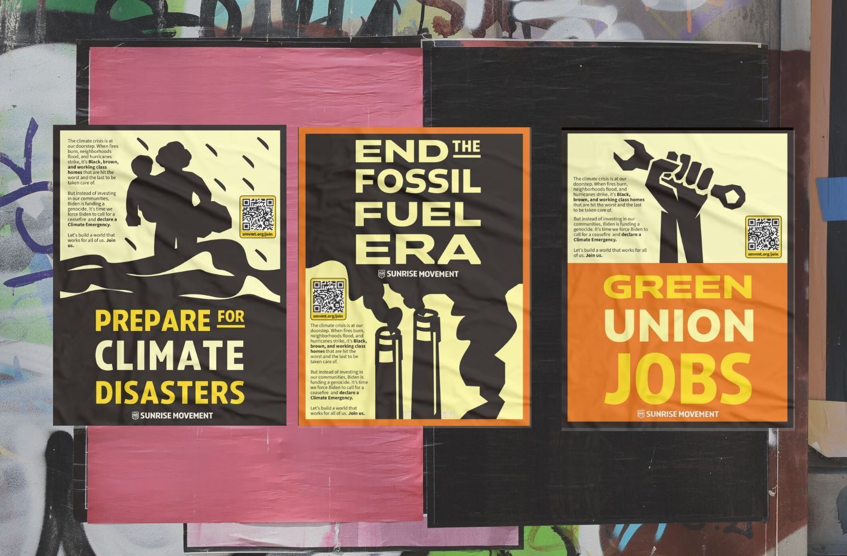 Climate emergency flyering sunrise movement