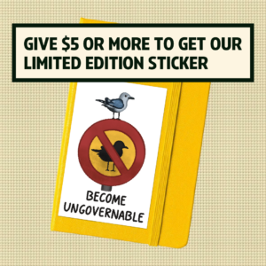 Give $5 or more to get our limited edition sticker