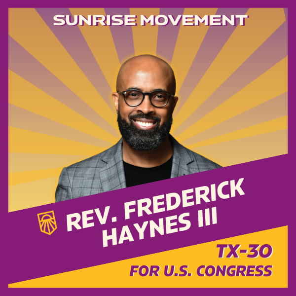 Respaldamos con orgullo al Rev. Frederick Haynes III